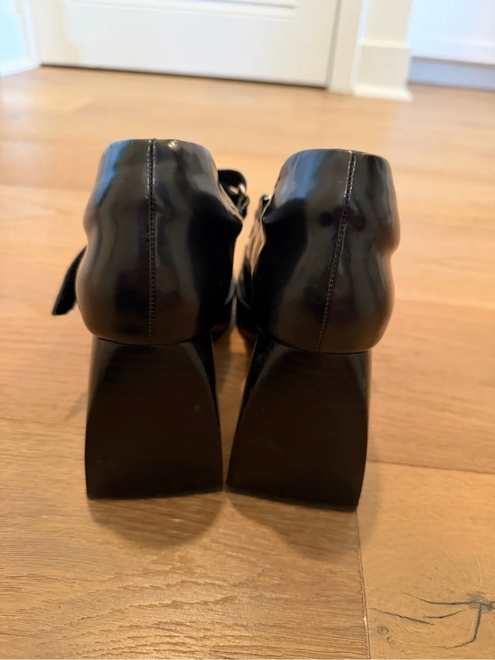 Jeffrey Campbell Reine Platform Mary Jane Pump Black Chunky Heel size 10